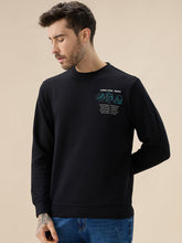 Men's Chest & Back Typography Print Full-Sleeves Round Neck Sweatshirt